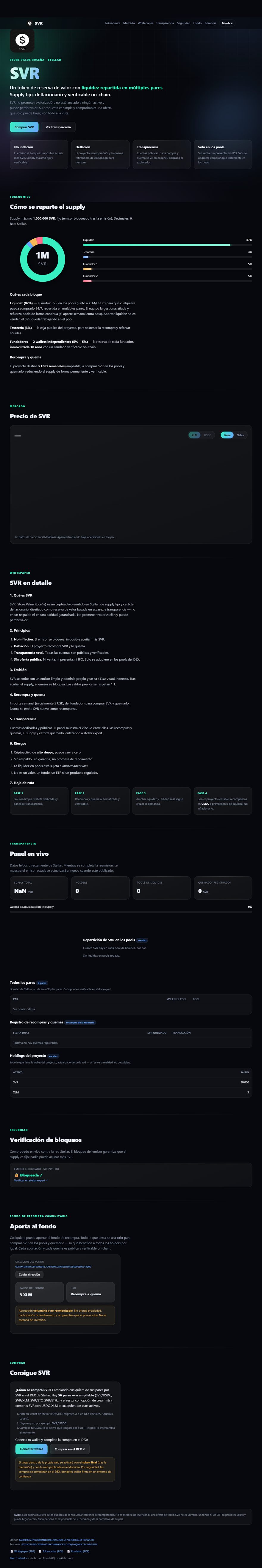Web completa de SVR Token